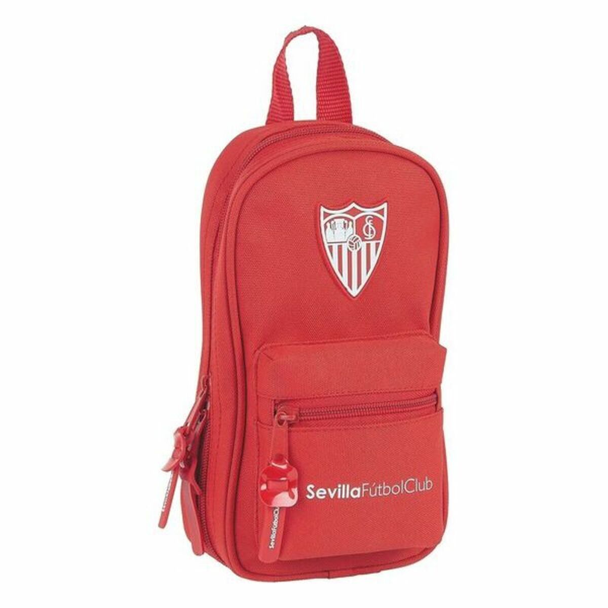 Rucksack mit Federtaschen Sevilla Fútbol Club Rot (33 Stücke)