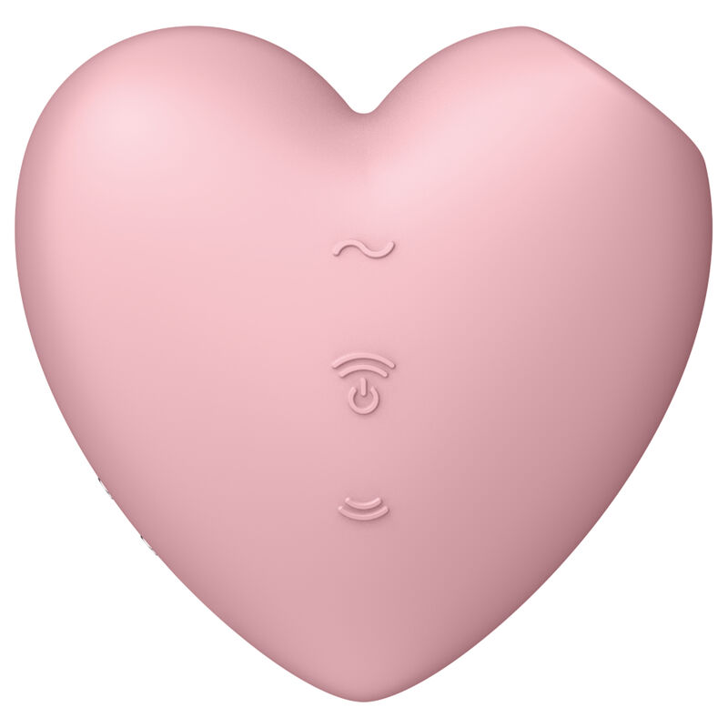 SATISFYER CUTIE HEART AIR PULSE STIMULATOR & VIBRATOR - PINK