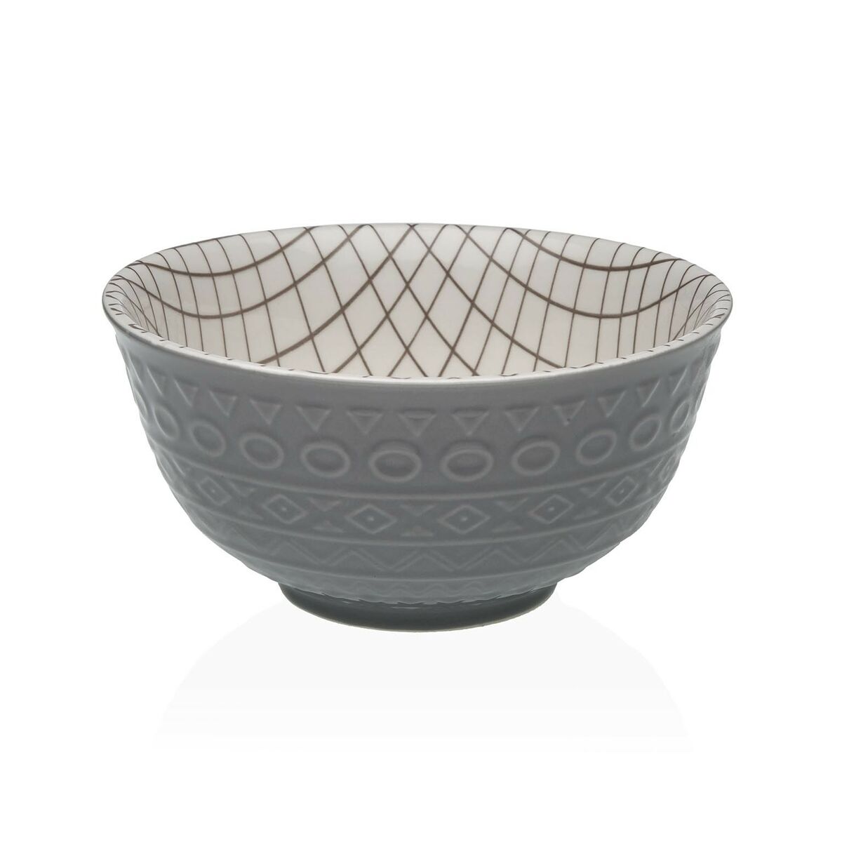 Snack Bowl Versa Grey Ceramic Porcelain 16 x 7,7 x 16 cm
