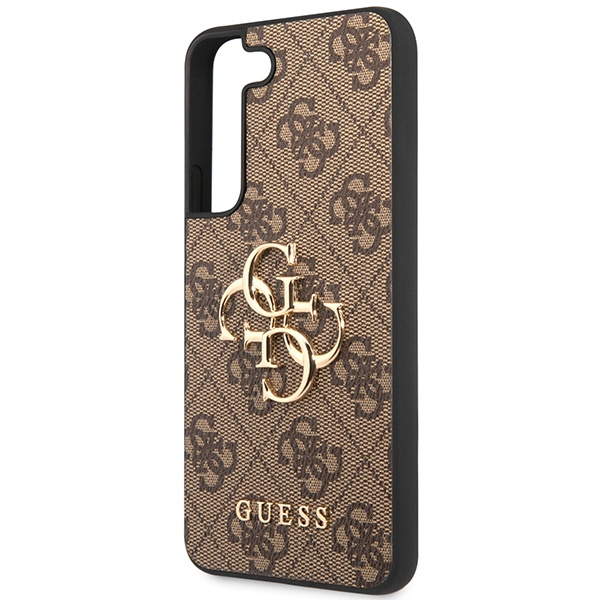 Guess GUHCS23S4GMGBR Samsung Galaxy S23 brown hardcase 4G Big Metal Logo