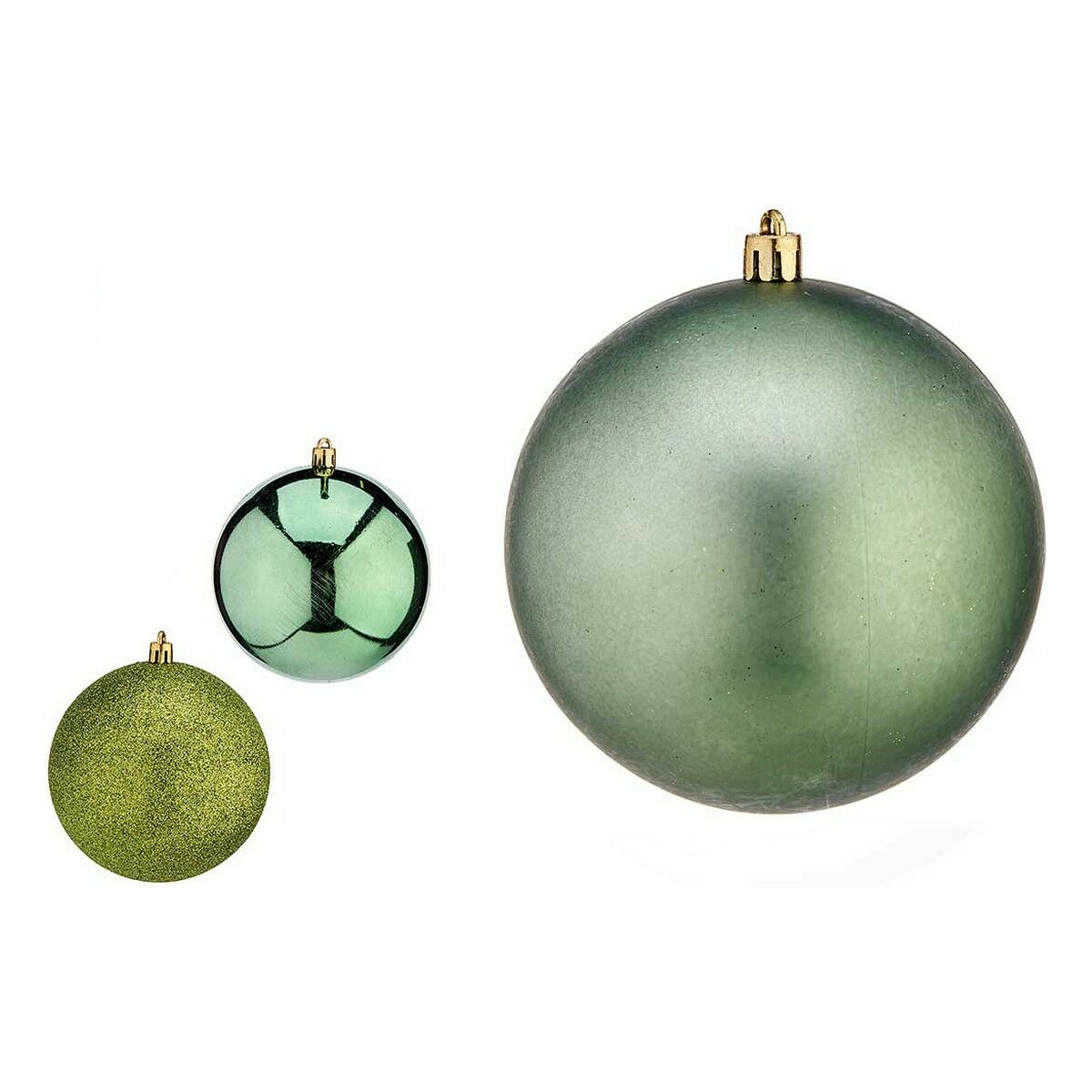 Christmas Baubles Ø 10 cm Green Plastic 10 x 11 x 10 cm