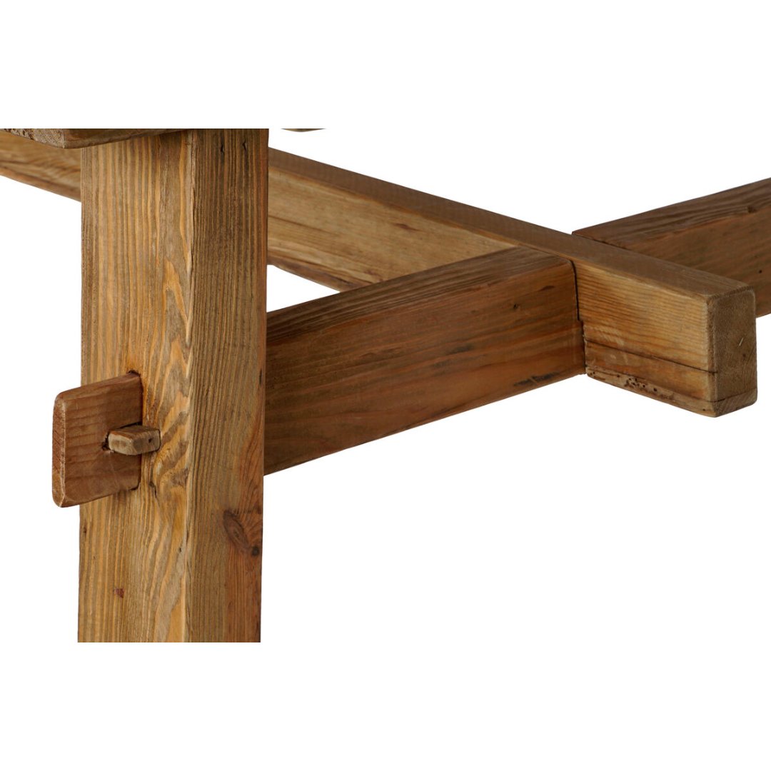 Dining Table Home ESPRIT Brown Natural Wood Pine 220 x 100 x 76 cm