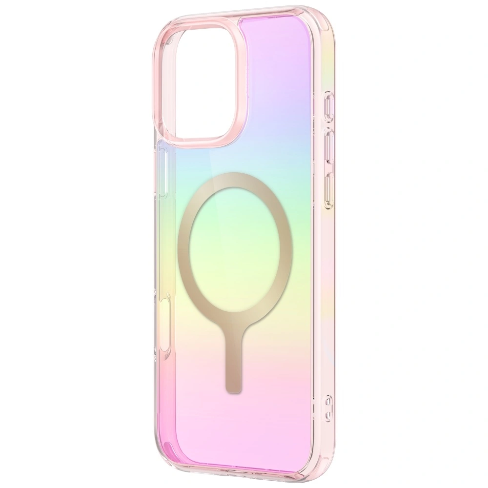 UNIQ Iridescia Apple iPhone 16 Pro Magclick Charging pink prism