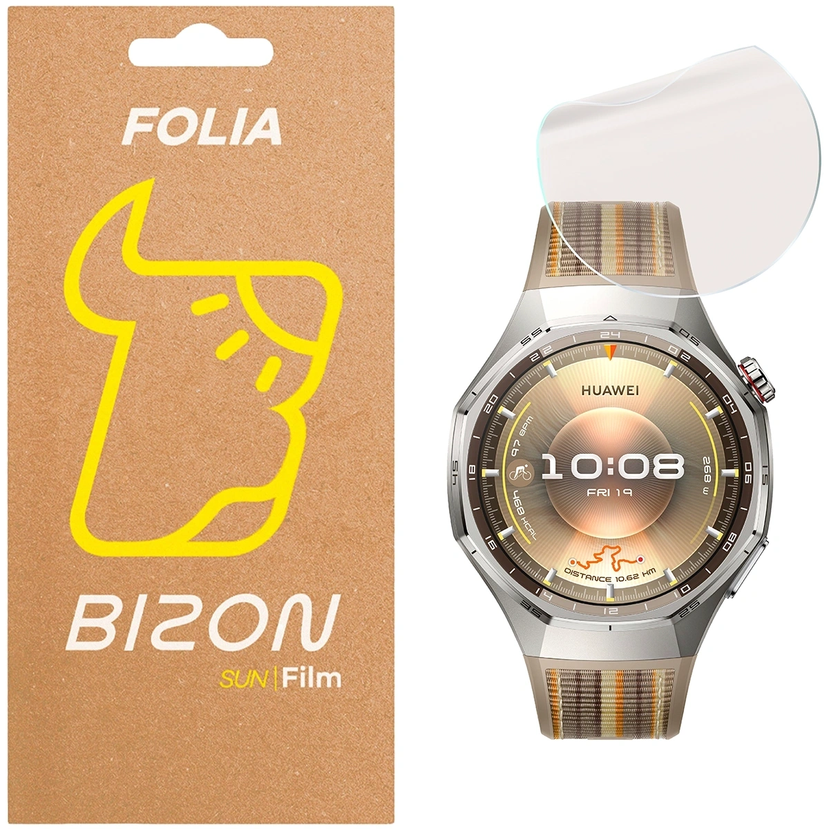 Folia matowa Bizon Glass Watch Film Sun do Huawei Watch GT6 Pro 46mm