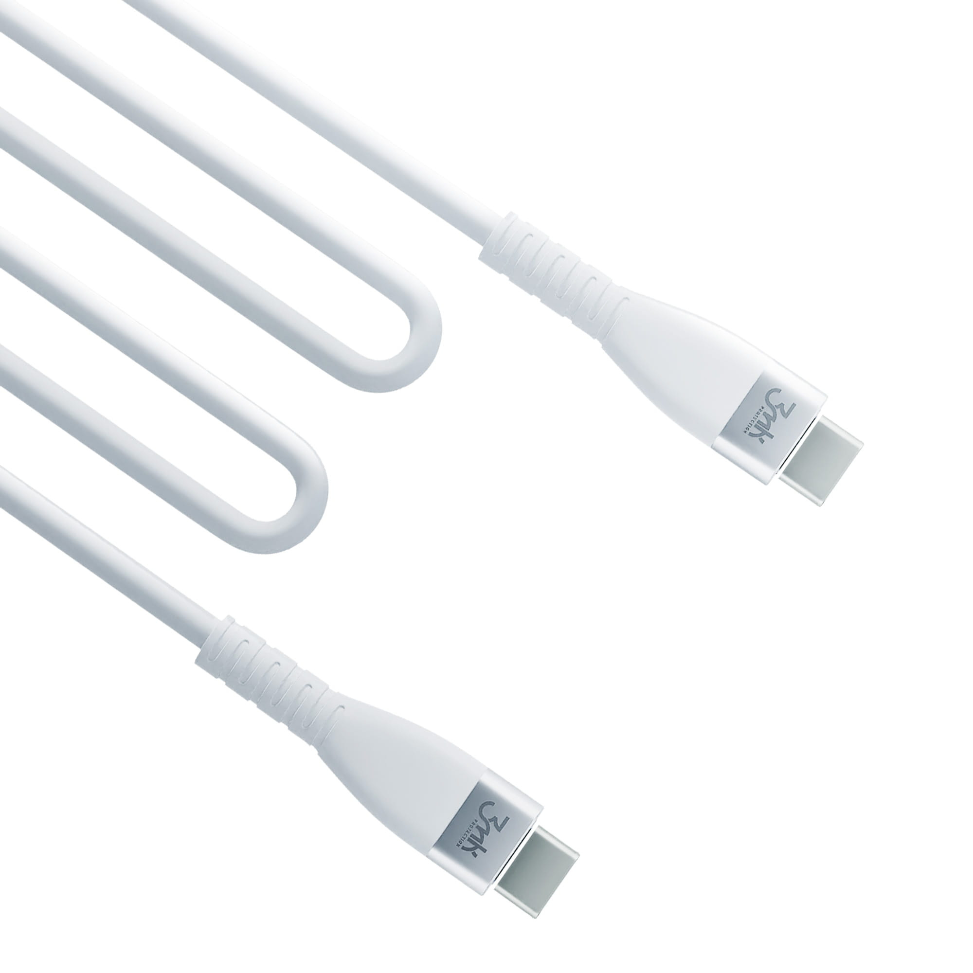 3MK HyperSilicone USB-C - USB-C Cable 60W 3A 1m white