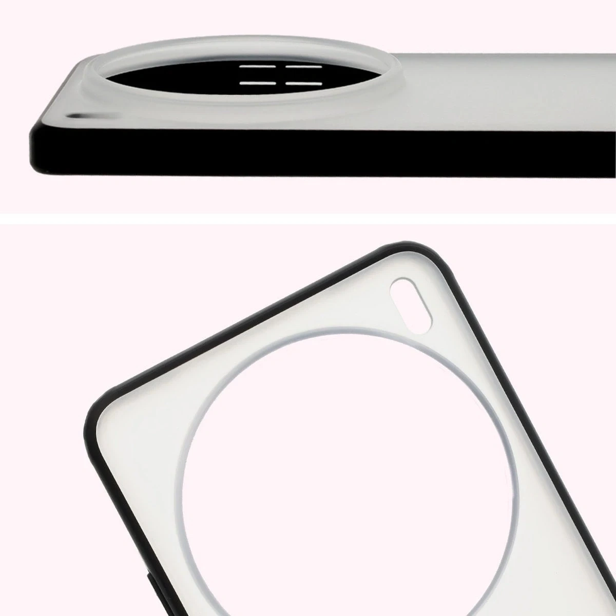 Etui Bizon Case Angelo do Vivo X200 Pro przydymione z czarną ramką