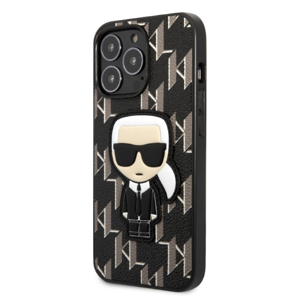 Karl Lagerfeld KLHCP13LPMNIKBK Apple iPhone 13 Pro hardcase black Monogram Ikonik Patch