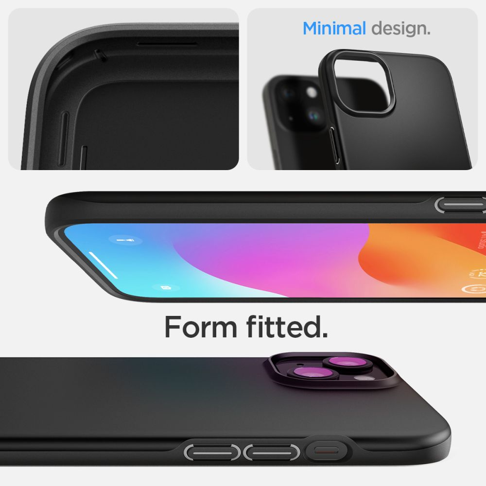 Spigen Thin Fit Apple iPhone 15 Plus Black