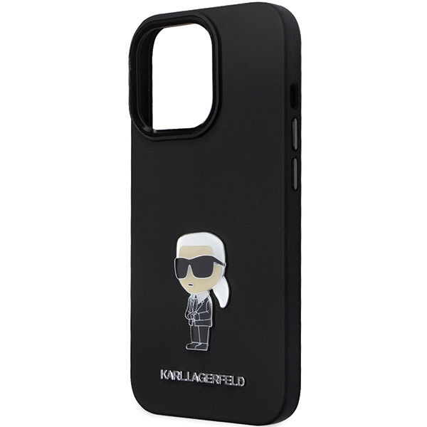Karl Lagerfeld KLHCP13LSMHKNPK iPhone 13/13 Pro Silicone Ikonik Metal Pin black