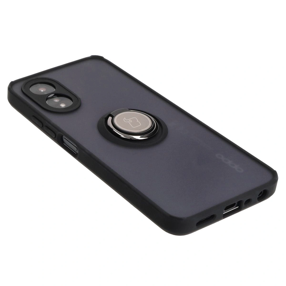 Bizon Case Hybrid Ring Oppo A38 4G smoky with a black frame