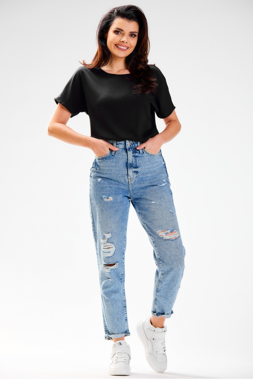  Blouse model 181100 awama  black