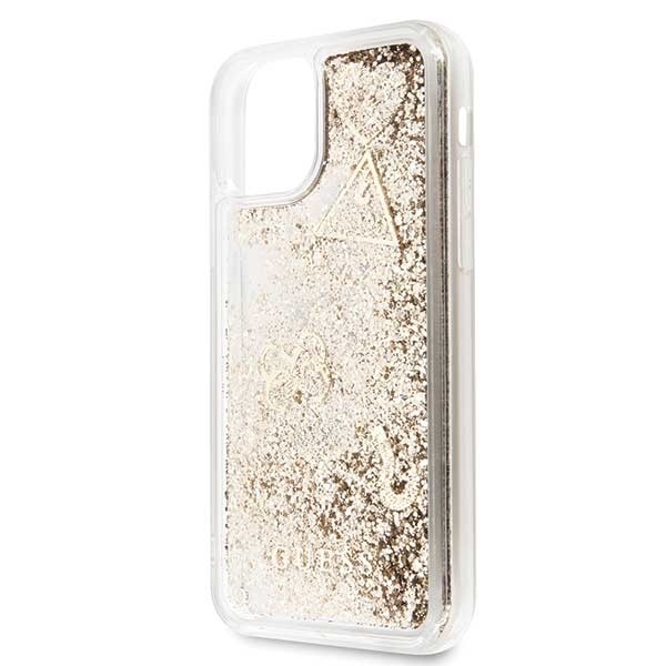 Guess GUOHCN61GLHFLGO Apple iPhone 11 gold hardcase Glitter Charms