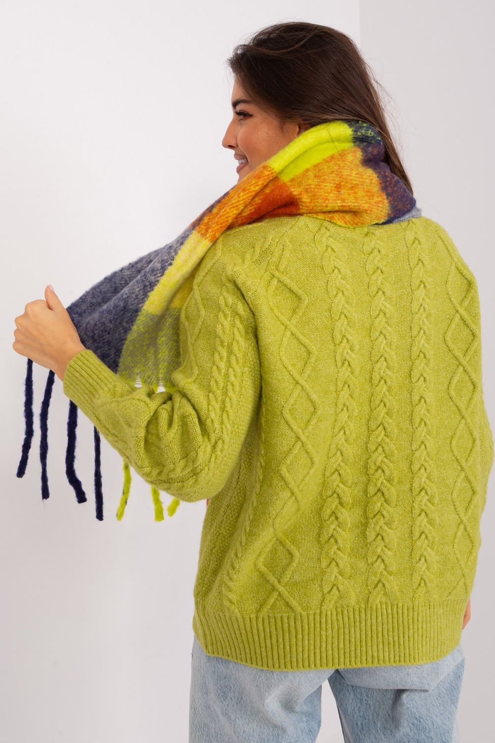  Shawl model 191724 AT  navy blue