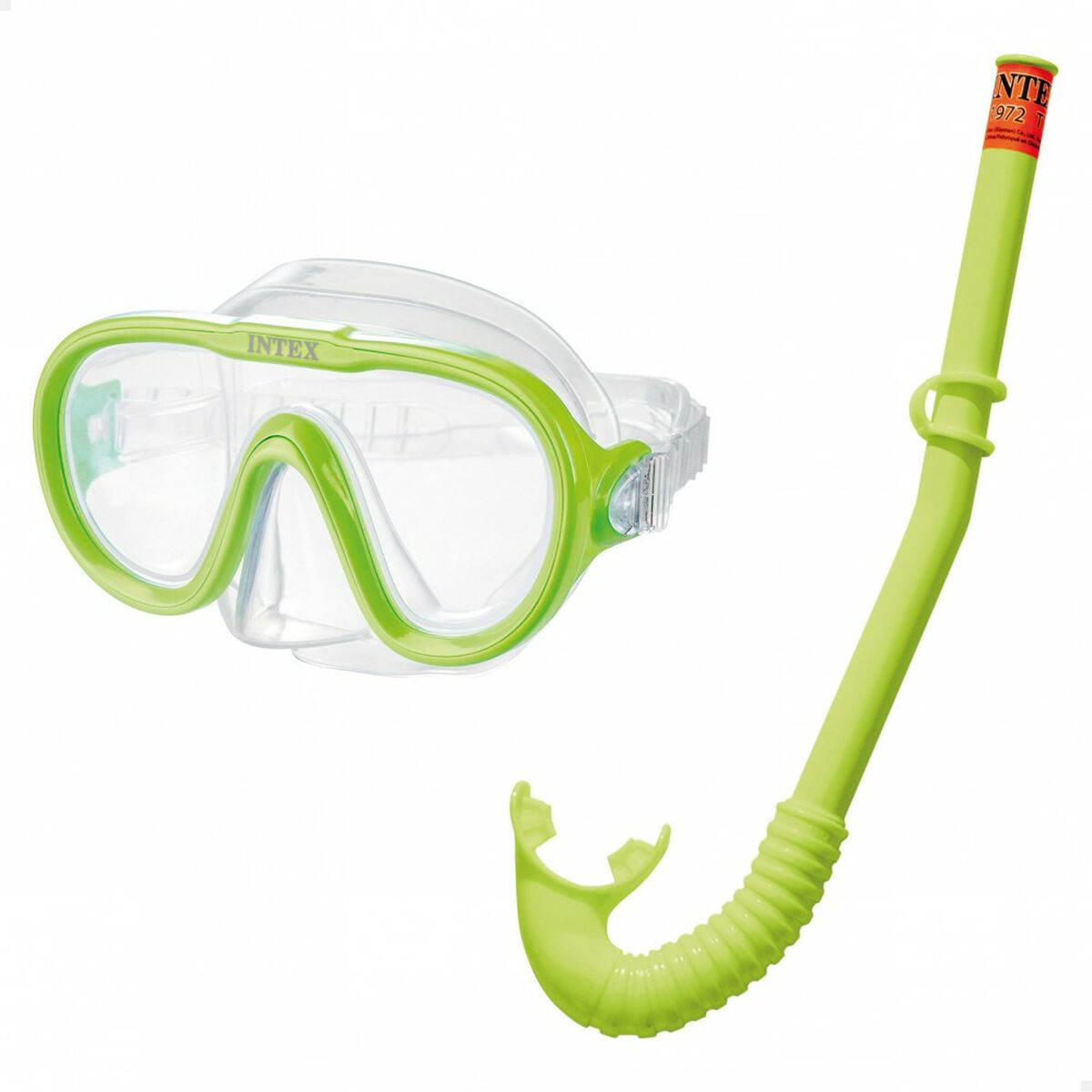 Snorkel Goggles and Tube Intex Adventurer Green (6 Units)