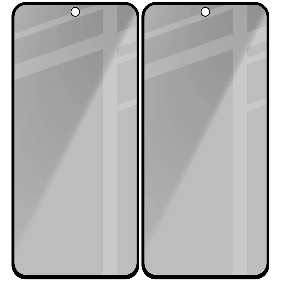 Prywatyzujące szkło hartowane Bizon Glass Edge Shadow Duo do Samsung Galaxy M35 5G / A35 5G / A55 5G przyciemniane z czarną ramką [2 PACK]