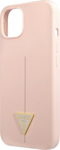 Guess GUHCP13MSLTGP Apple iPhone 13 pink hardcase Silicone Triangle