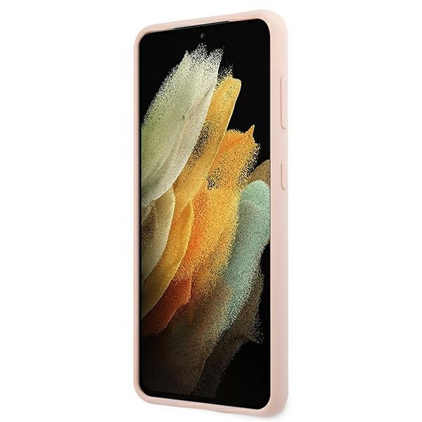 Guess GUHCS21MLSVSPI Samsung Galaxy S21+ Plus pink hardcase Script Vintage