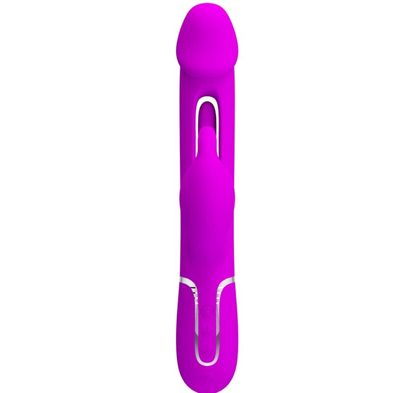 PRETTY LOVE - KAMPAS RABBIT 3 IN 1 MULTIFUNCTION VIBRATOR WITH TONGUE VIOLET