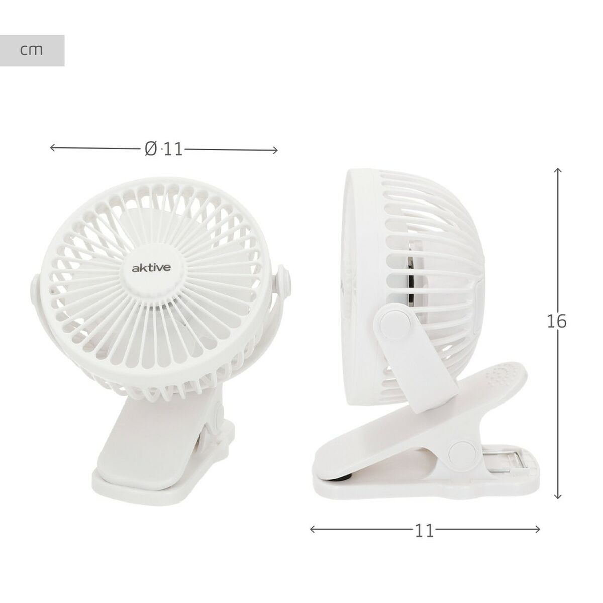 Rechargeable Desk Fan Aktive (6 Units)