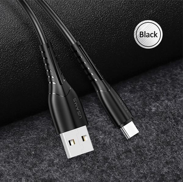 USAMS Cable U35 microUSB 2A Fast Charge 1m black SJ365USB01 (US-SJ365)