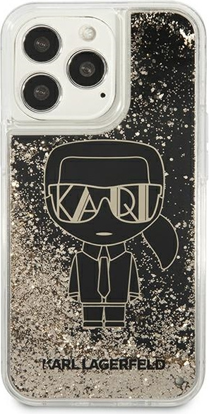 Karl Lagerfeld KLHCP13XLGGKBK Apple iPhone 13 Pro Max black hardcase Liquid Glitter Gatsby