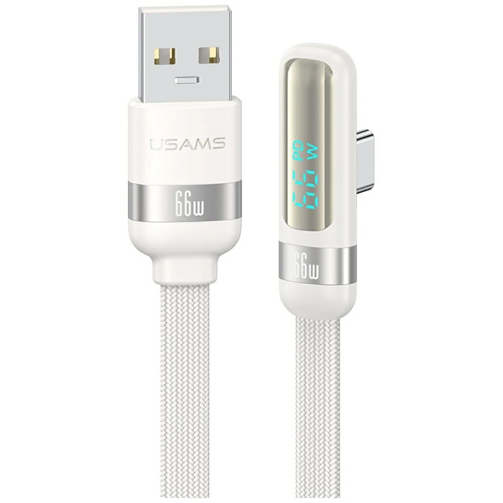 Kabel USAMS US-SJ651 66W USB-A / USB-C 1.2m biały