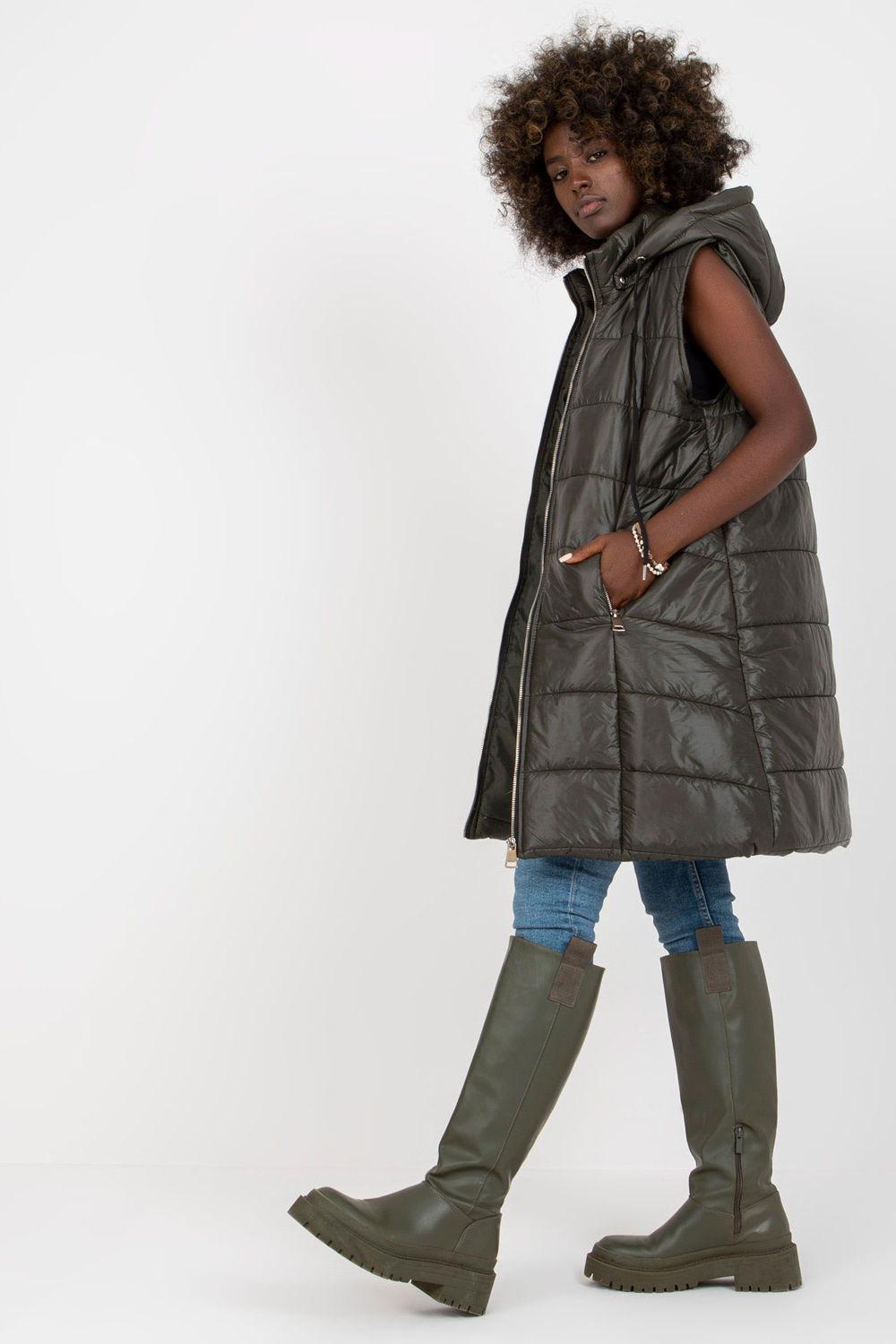  Gilet model 171261 Och Bella  green
