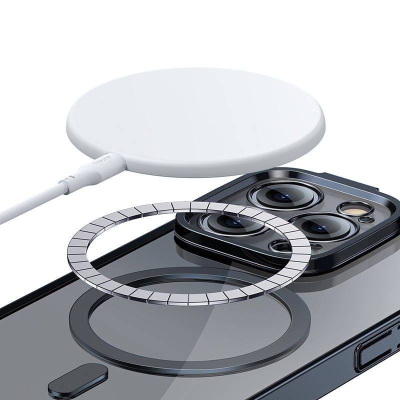 Baseus Glitter MagSafe Case + Glass Apple iPhone 14 Pro (black)