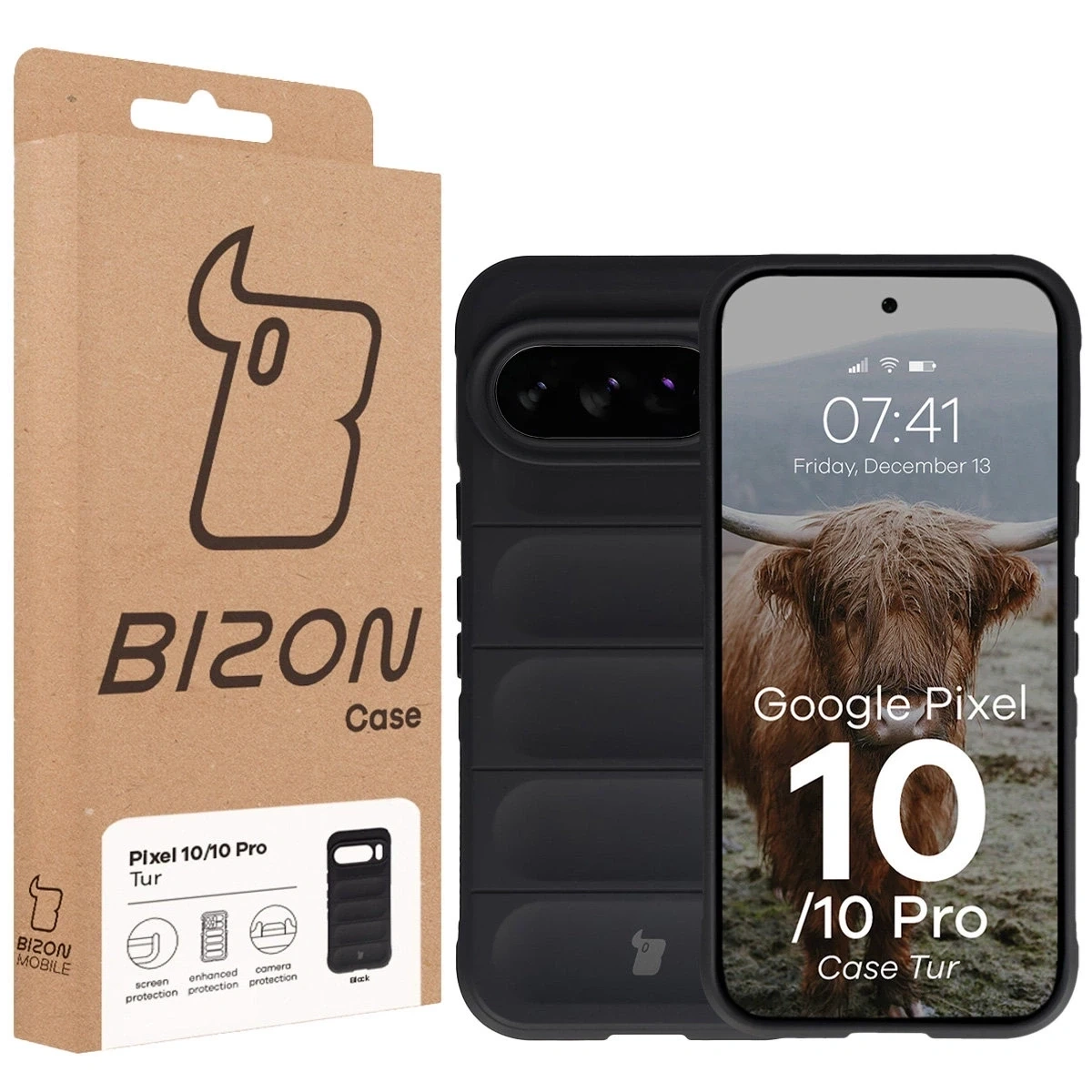 Pancerne etui Bizon Case Tur do Google Pixel 10 / 10 Pro czarne