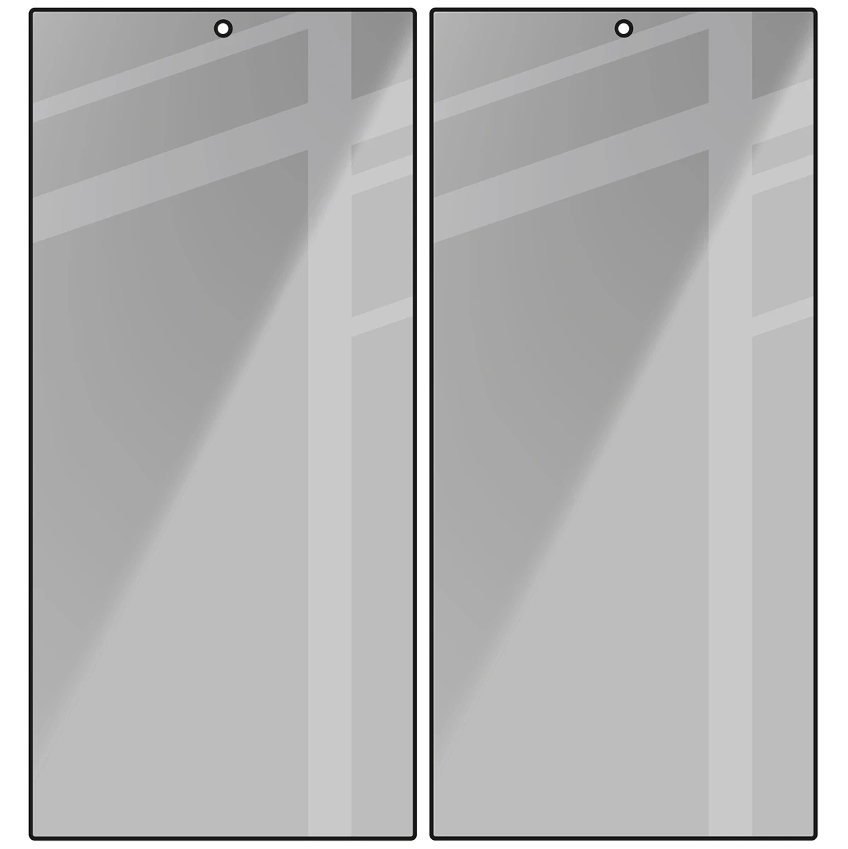 Prywatyzujące szkło hartowane Bizon Glass Edge Shadow Duo do Samsung Galaxy S24 Ultra przyciemniane z czarną ramką [2 PACK]