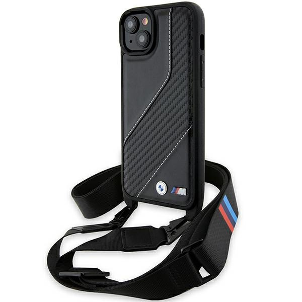 BMW BMHCP15M23PSCCK Apple iPhone 15 Plus / 14 Plus hardcase M Edition Carbon Stripe & Strap black