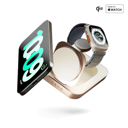 ZENS Nightstand Charger Pro 2 Qi2 15W MagSafe wireless charger (copper)