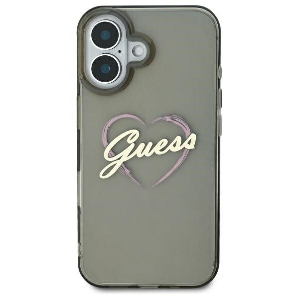Etui Guess do Apple iPhone 16 Plus hardcase IML Heart czarny