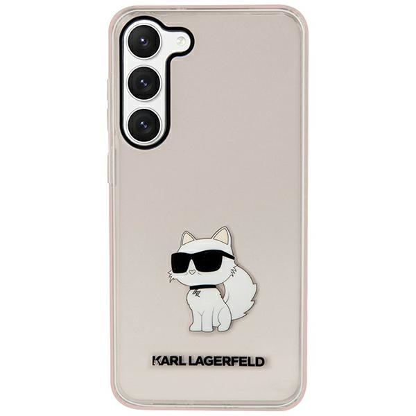 Karl Lagerfeld KLHCS23SHNCHTCP Samsung Galaxy S23 pink hardcase Ikonik Choupette