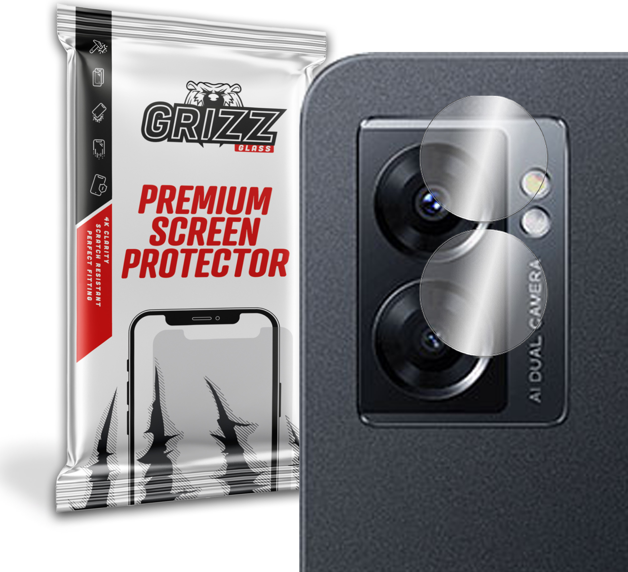 GrizzGlass HybridGlass Camera Oppo A77 5G