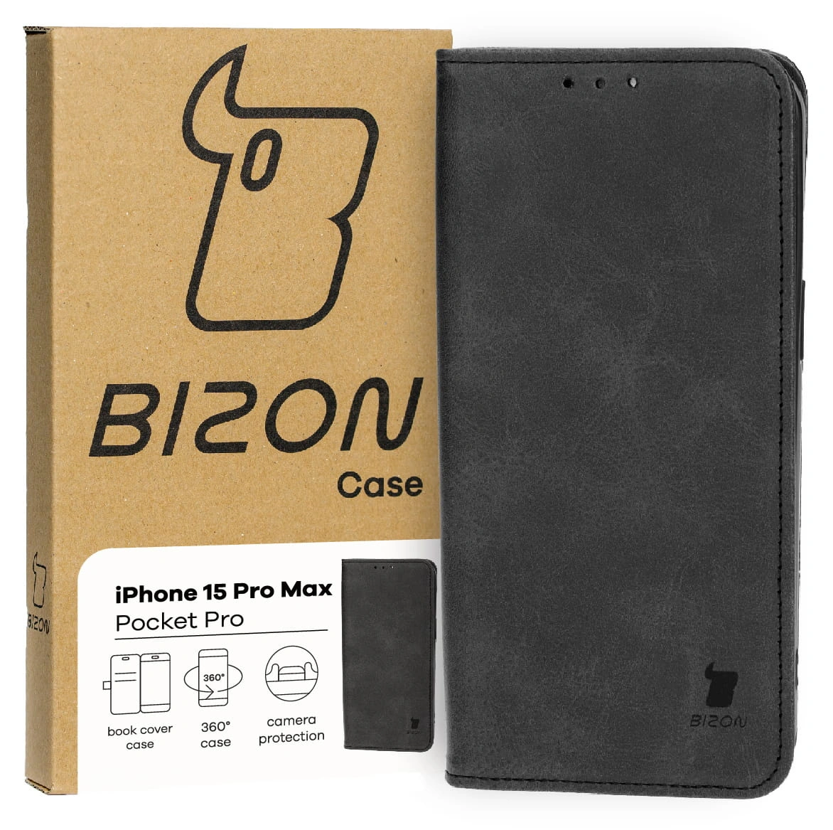 Bizon Case Pocket Pro Apple iPhone 15 Pro Max black
