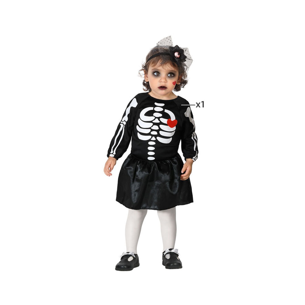 Costume for Babies Skeleton Black 24 Months