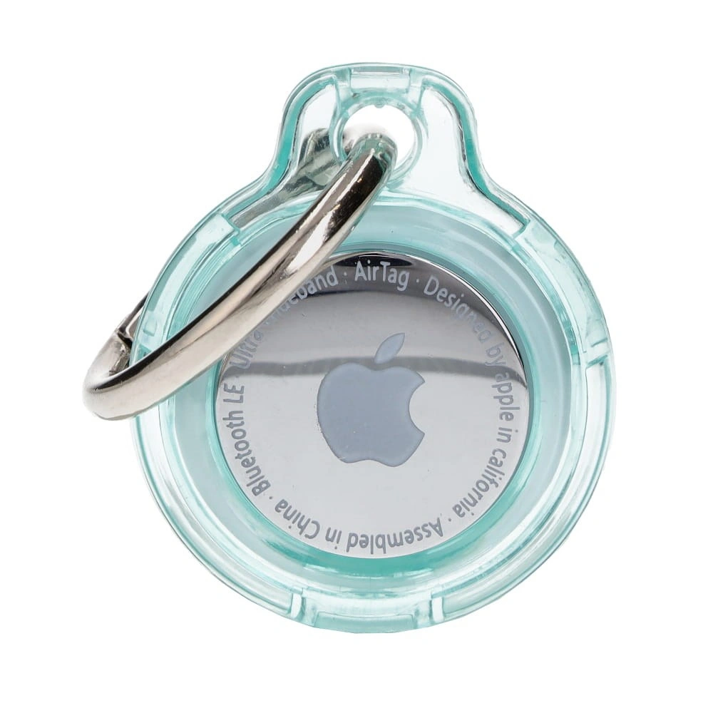 Bizon Case Locator Keychain Apple AirTag clear-mint