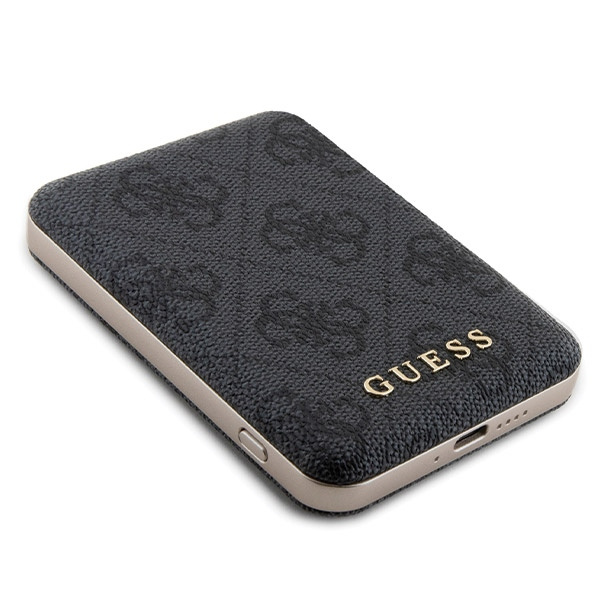 Guess GUBPM5P15S4GEMGK Apple iPhone 15 hardcase + Powerbank 5000mAh MagSafe 4G Metal Logo black