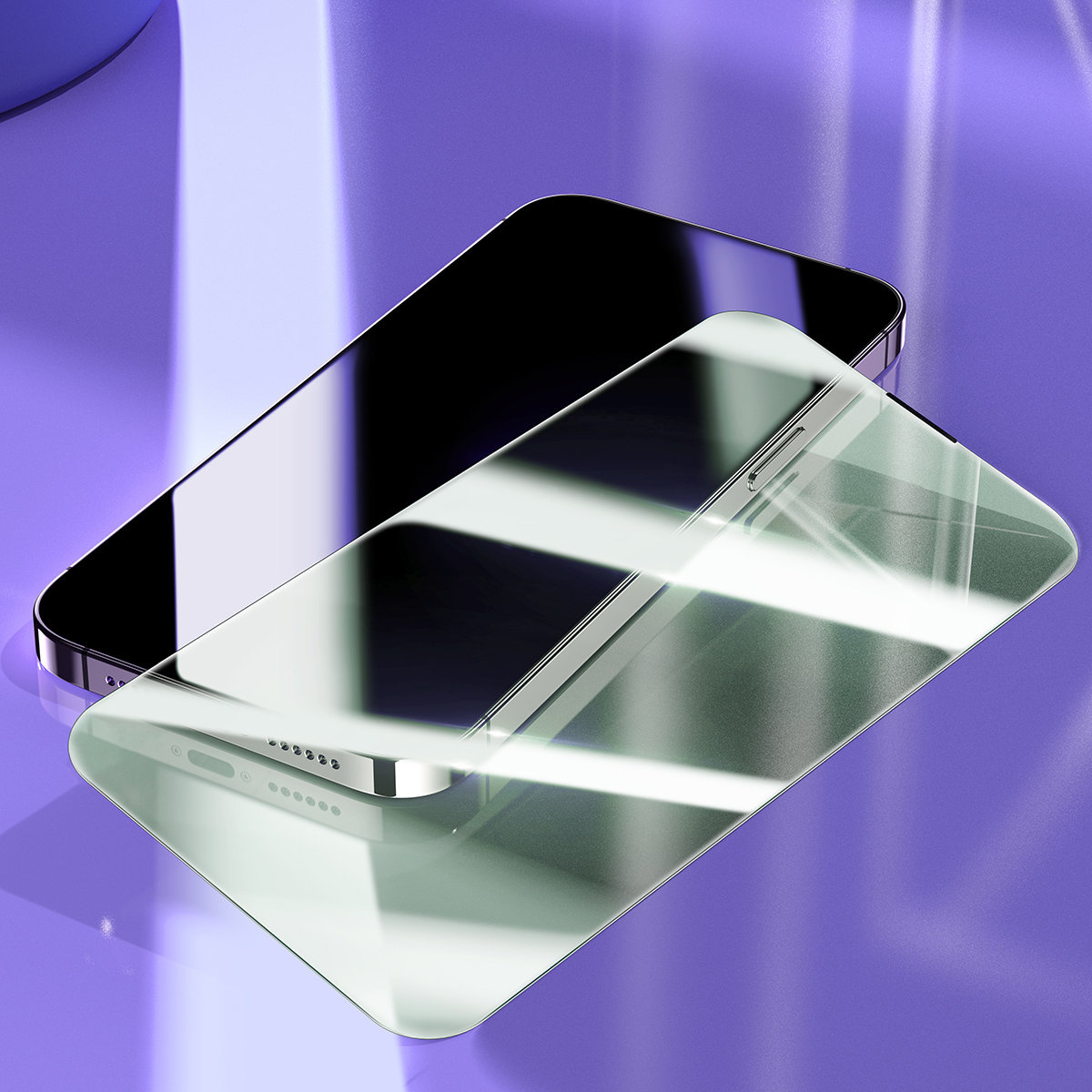 Baseus Anti Blue Light 0.3mm Glass Apple iPhone 14 Pro with dust filter + mounting frame