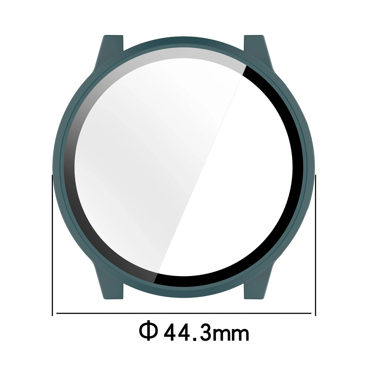 Etui ze szkłem do zegarka Bizon Case+Glass Watch do Garmin Venu 4 41mm zielone