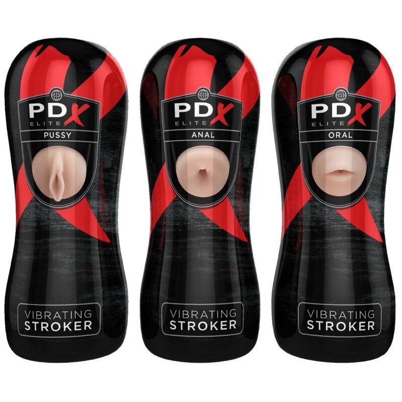 PDX ELITE - STROKER SET 12 UNITS; 6X VAGINA, 3X ANO, 3X MOUTH