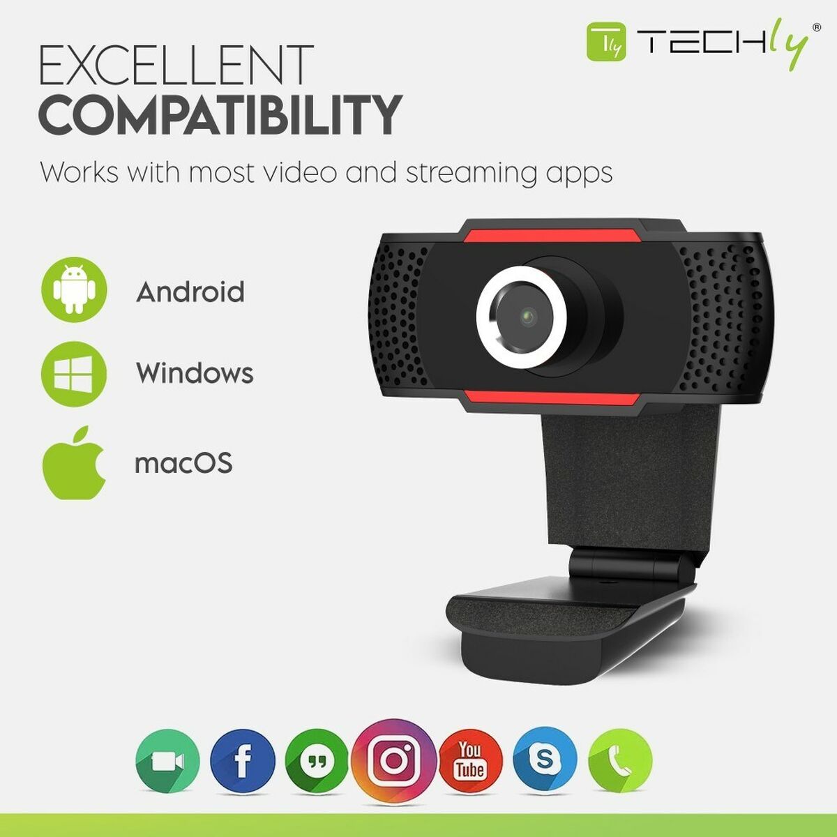 Webcam Techly 361438 Full HD (1) Webcam Techly 361438 Full HD (1)