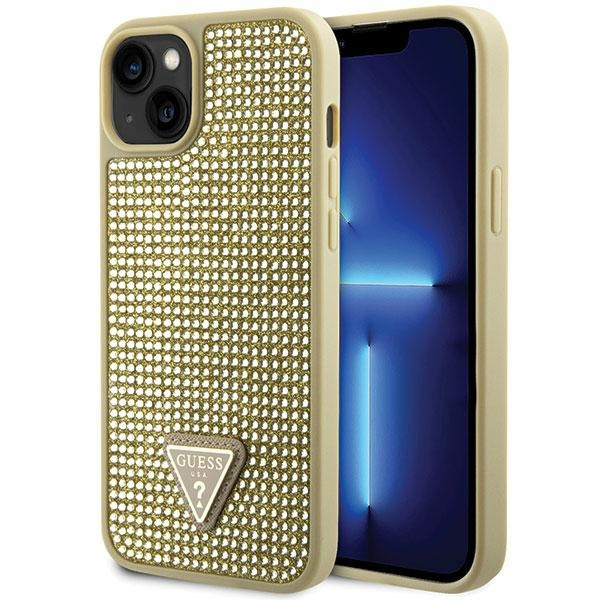 Guess GUHCP14MHDGTPD Apple iPhone 14 Plus gold hardcase Rhinestone Triangle