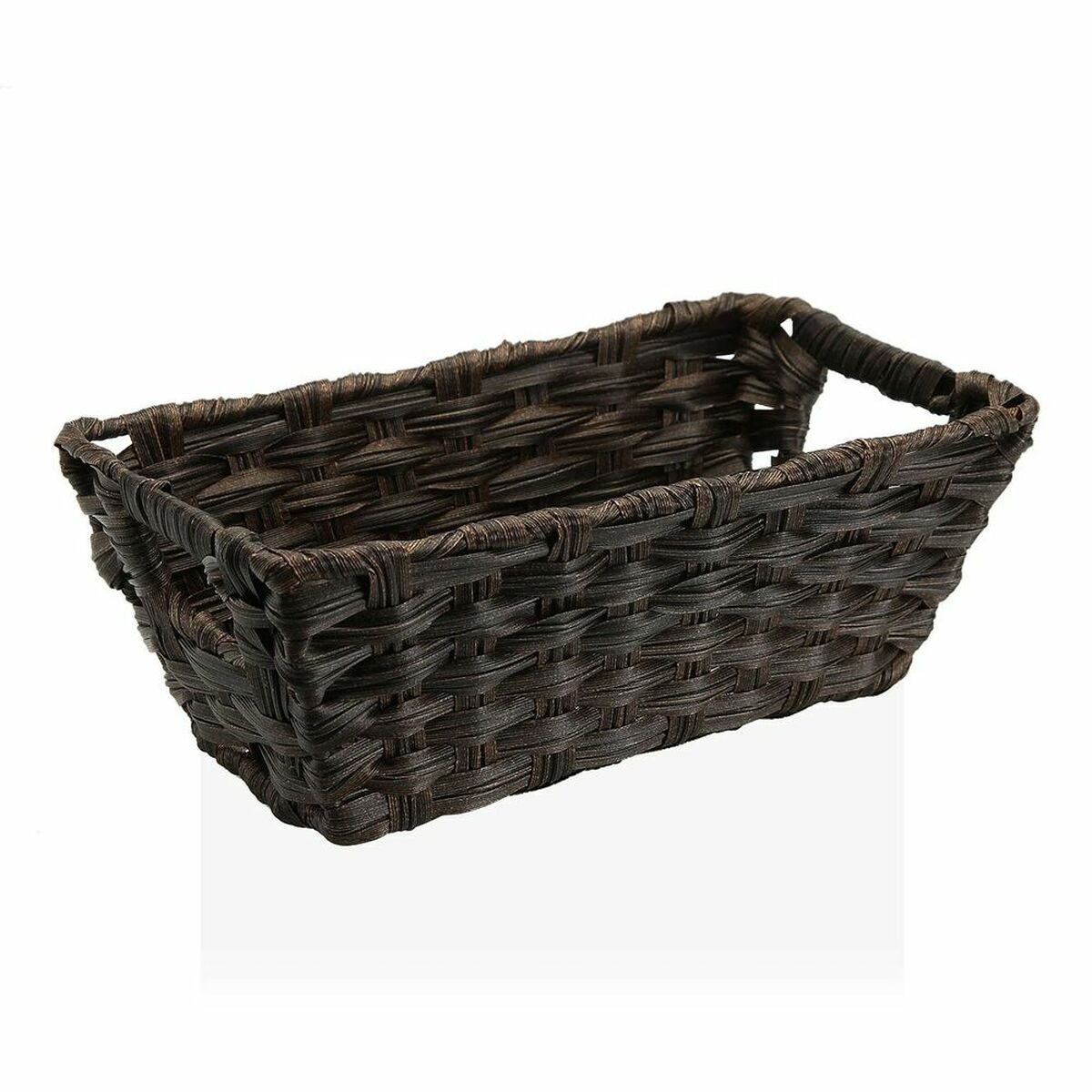 Basket Versa Dark brown With handles Polyethylene (17 x 11,5 x 29 cm)