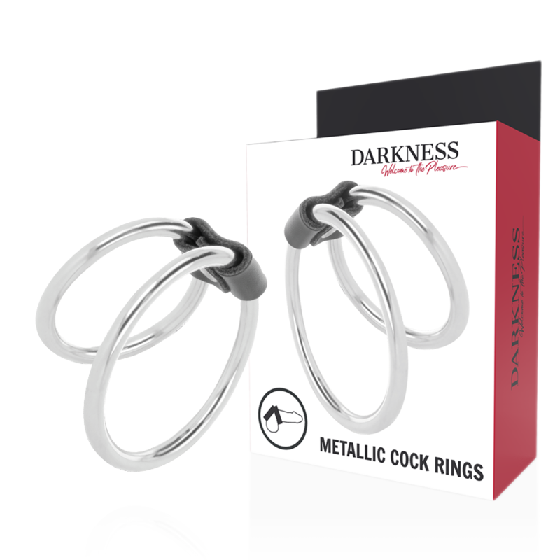 DARKNESS - DOUBLE METAL PENIS RING