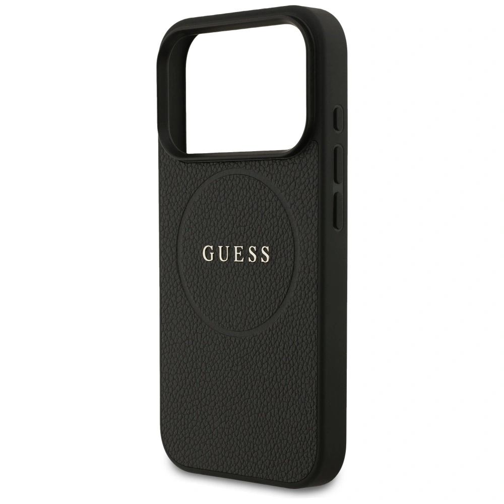 Etui Guess Grained Ring MagSafe do Apple iPhone 17 Pro czarny