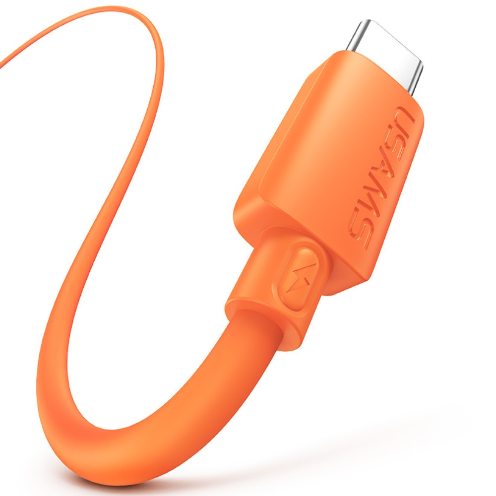Kabel USAMS U98 3A Silicone Fast Charging USB-A do USB-C pomarańczowy