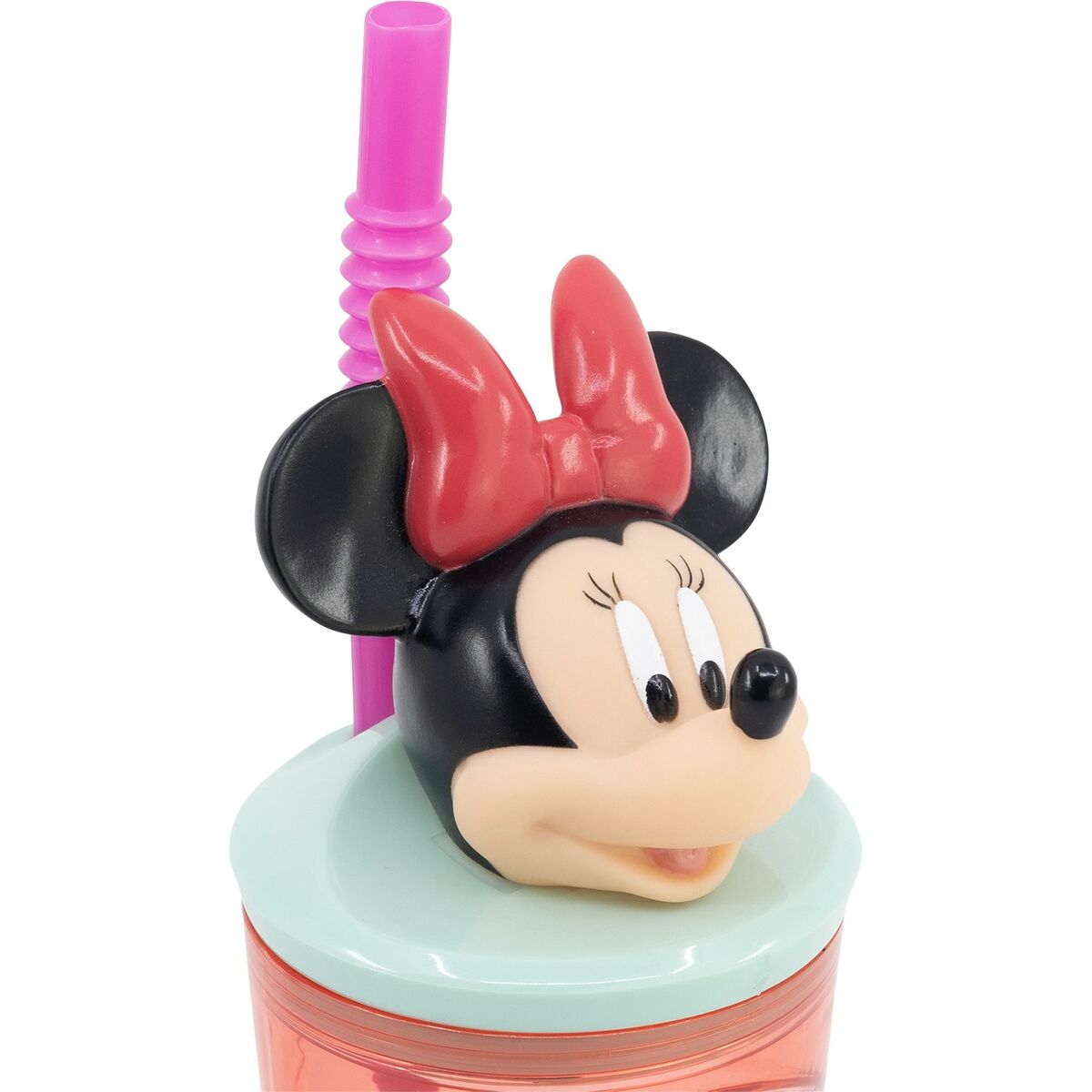 Cup with Straw Minnie Mouse 360 ml 3D Pink