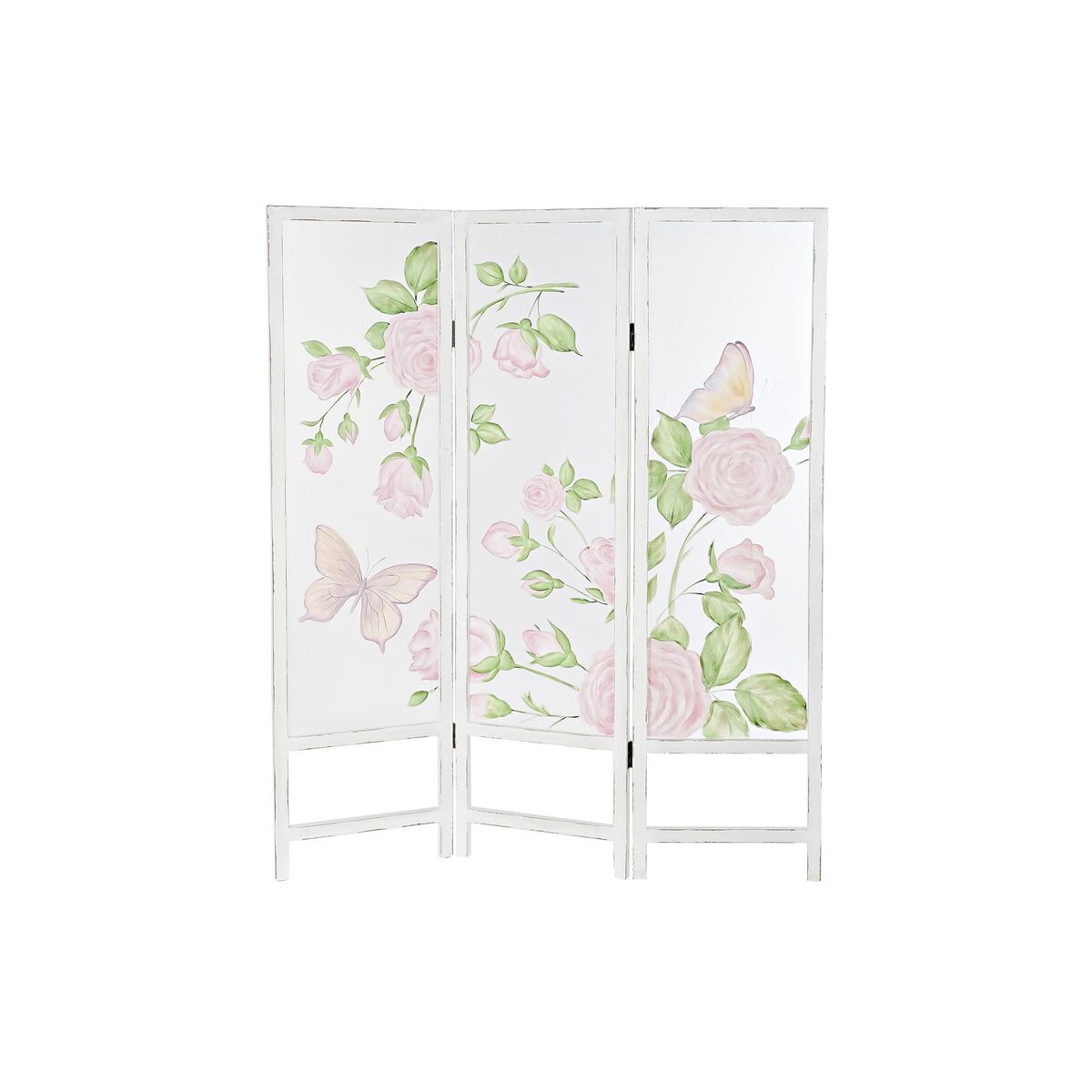 Folding screen DKD Home Decor Wood Nylon (150 x 2,5 x 180 cm)